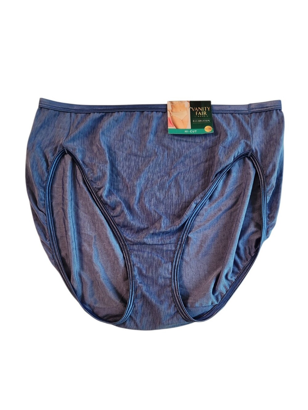 NEW Vanity Fair Hi Cut Panties Blue Size 9/2XL